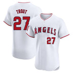 Kooe LA.Angels #27 Mike Trout Player White Limited Elite Stitched Home Jerseys