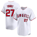 Kooe LA.Angels #27 Mike Trout Player White Limited Home Stitched Jerseys