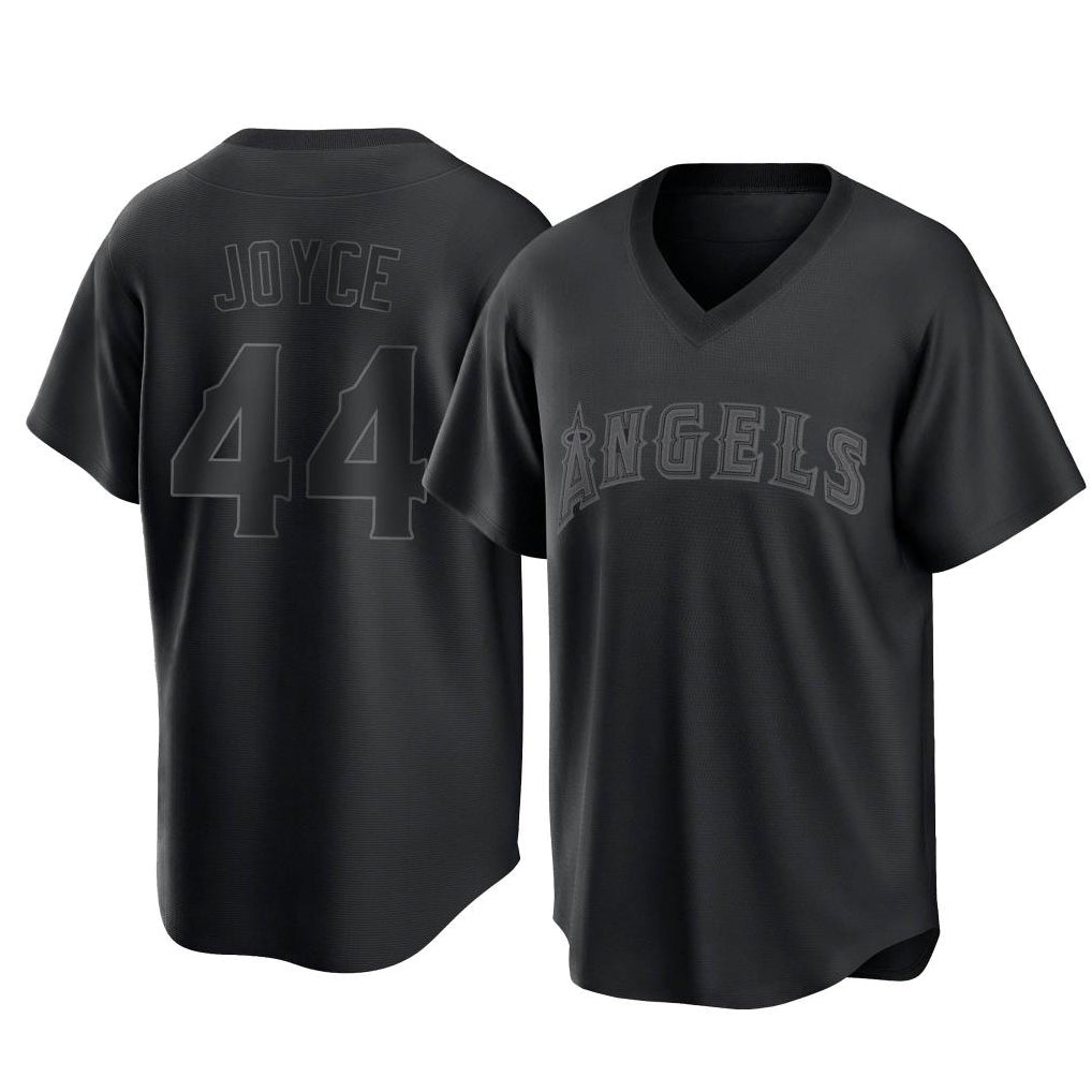 Kooe LA.Angels #44 Ben Joyce Player Black Pitch Fashion T-shirt Stitched Jerseys