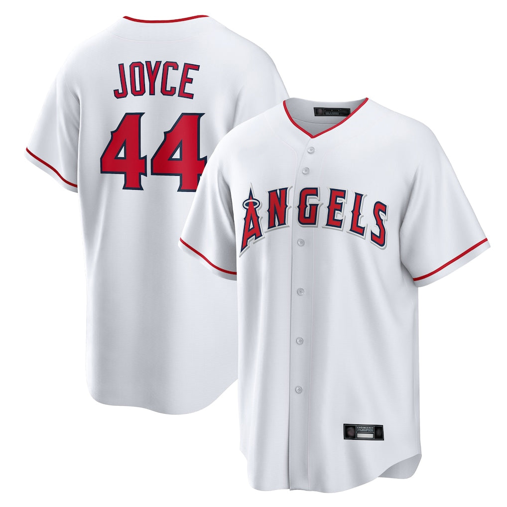 Kooe LA.Angels #44 Ben Joyce Player White Home Game Stitched Jerseys