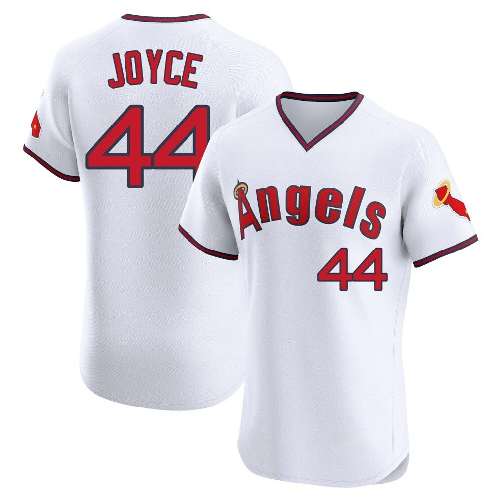 Kooe LA.Angels #44 Ben Joyce Player White T-shirt Home Limited Elite Stitched Jerseys