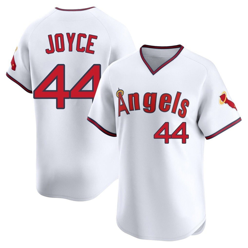 Kooe LA.Angels #44 Ben Joyce Player White T-shirt Home Limited Stitched Jerseys