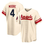 Kooe LA.Angels #4 Christian Moore Player Cream City Connect Home Stitched Jerseys