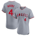 Kooe LA.Angels #4 Christian Moore Player Gray Home Limited Elite Stitched Jerseys