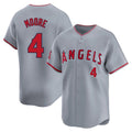 Kooe LA.Angels #4 Christian Moore Player Gray Home Limited Stitched Jerseys