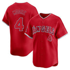 Kooe LA.Angels #4 Christian Moore Player Red Home Limited Stitched Jerseys