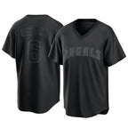 Kooe LA.Angels #6 Anthony Rendon Player Black Pitch Fashion T-shirt Stitched Jerseys
