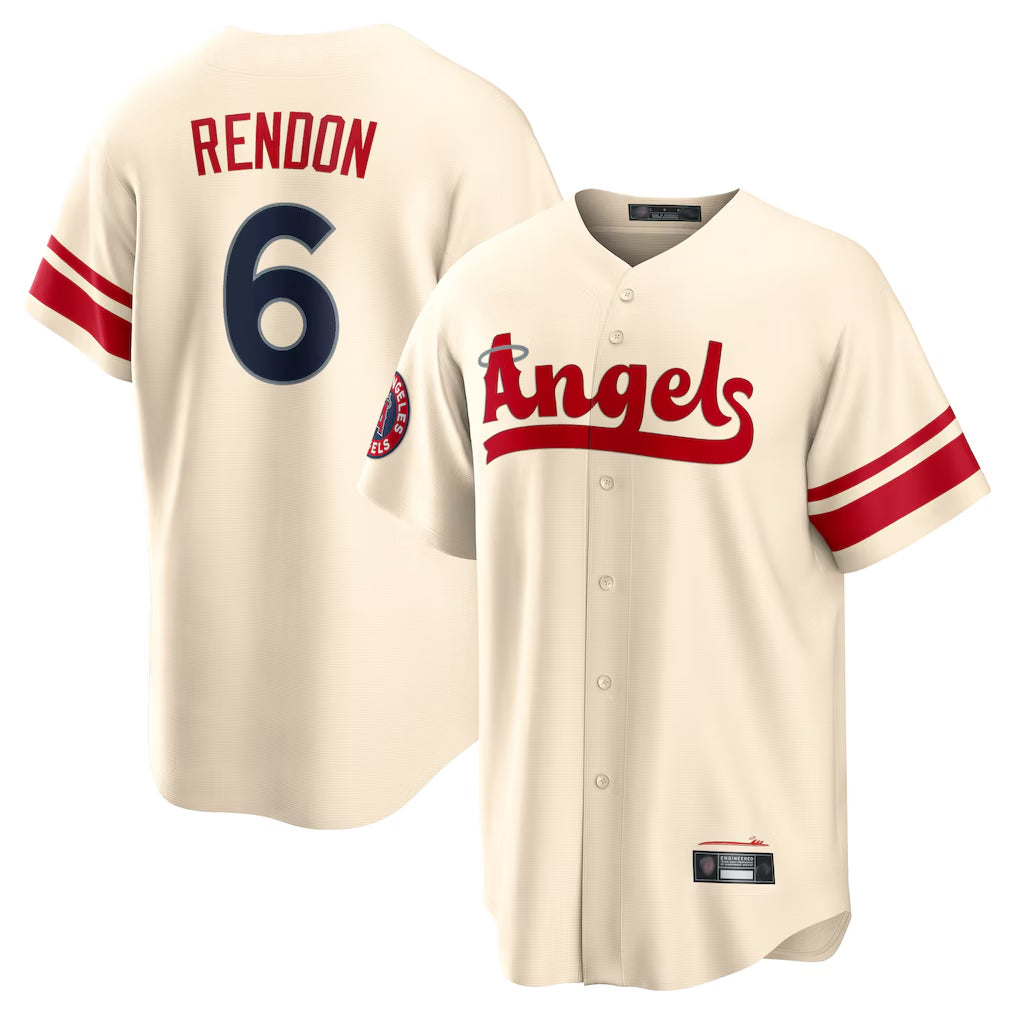 Kooe LA.Angels #6 Anthony Rendon Player Cream City Connect Home Stitched Jerseys