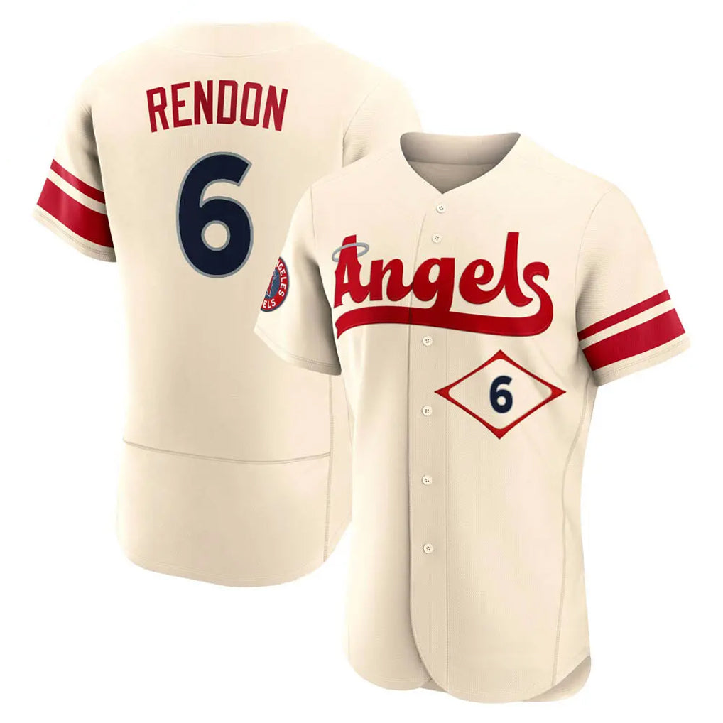 Kooe LA.Angels #6 Anthony Rendon Player Cream City Connect Limited ELite Home Stitched Jerseys