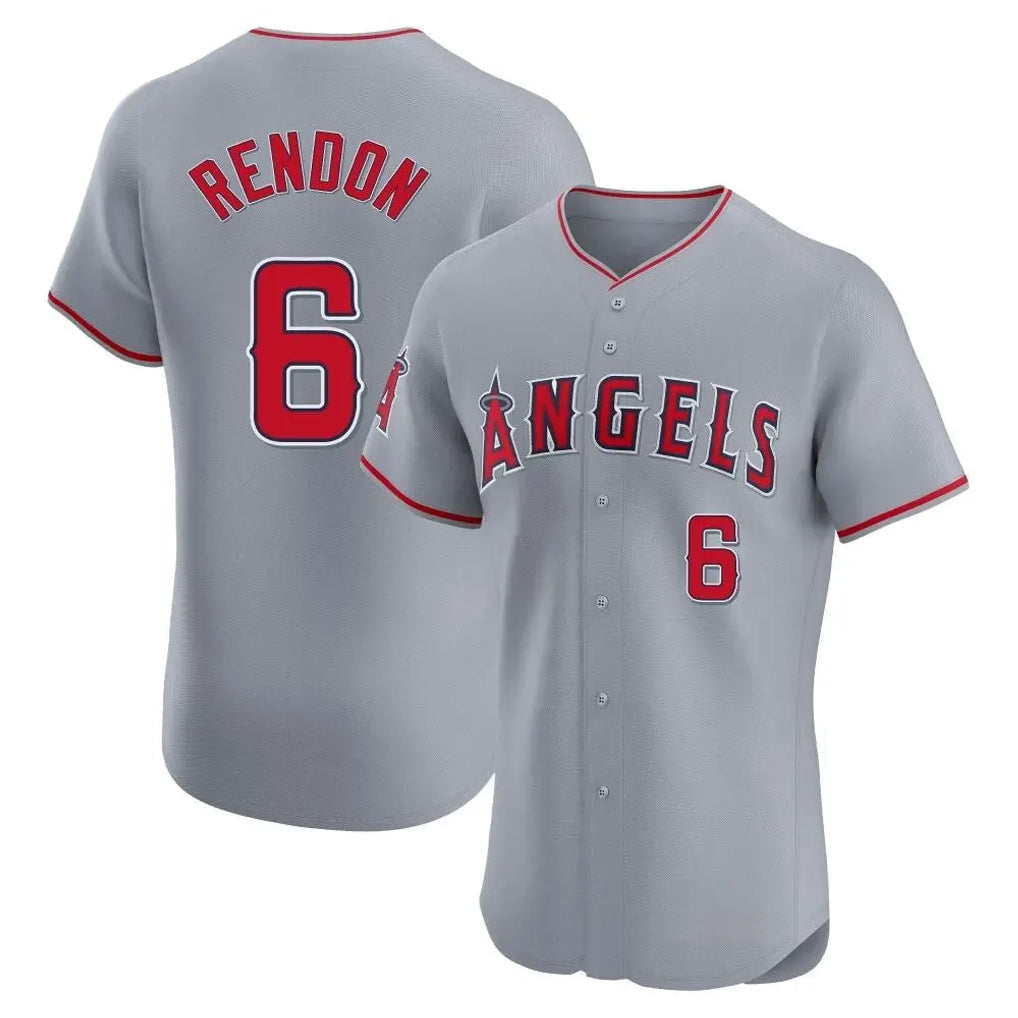 Kooe LA.Angels #6 Anthony Rendon Player Gray Home Limited Elite Stitched Jerseys