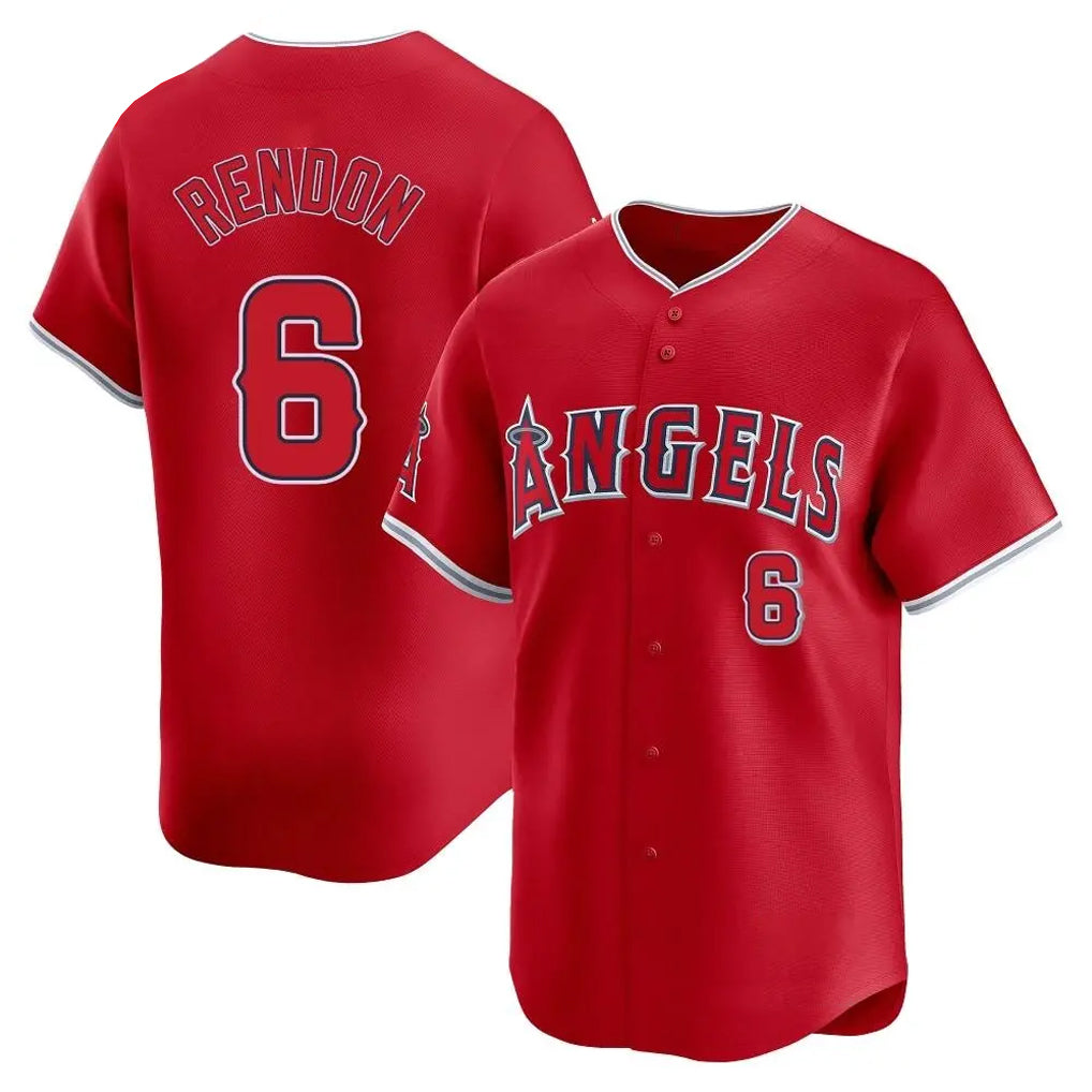 Kooe LA.Angels #6 Anthony Rendon Player Red Home Limited Stitched Jerseys