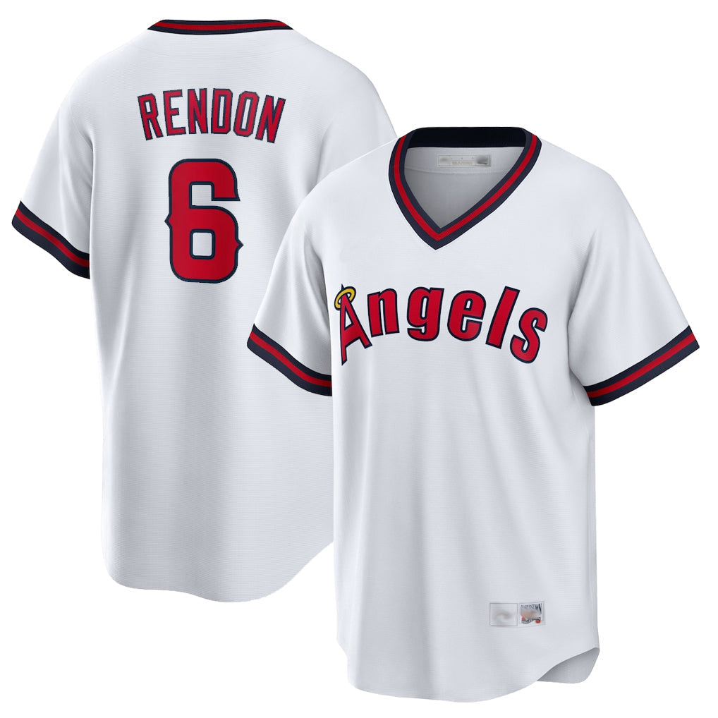 Kooe LA.Angels #6 Anthony Rendon Player White T-shirt Home Game Stitched Jerseys