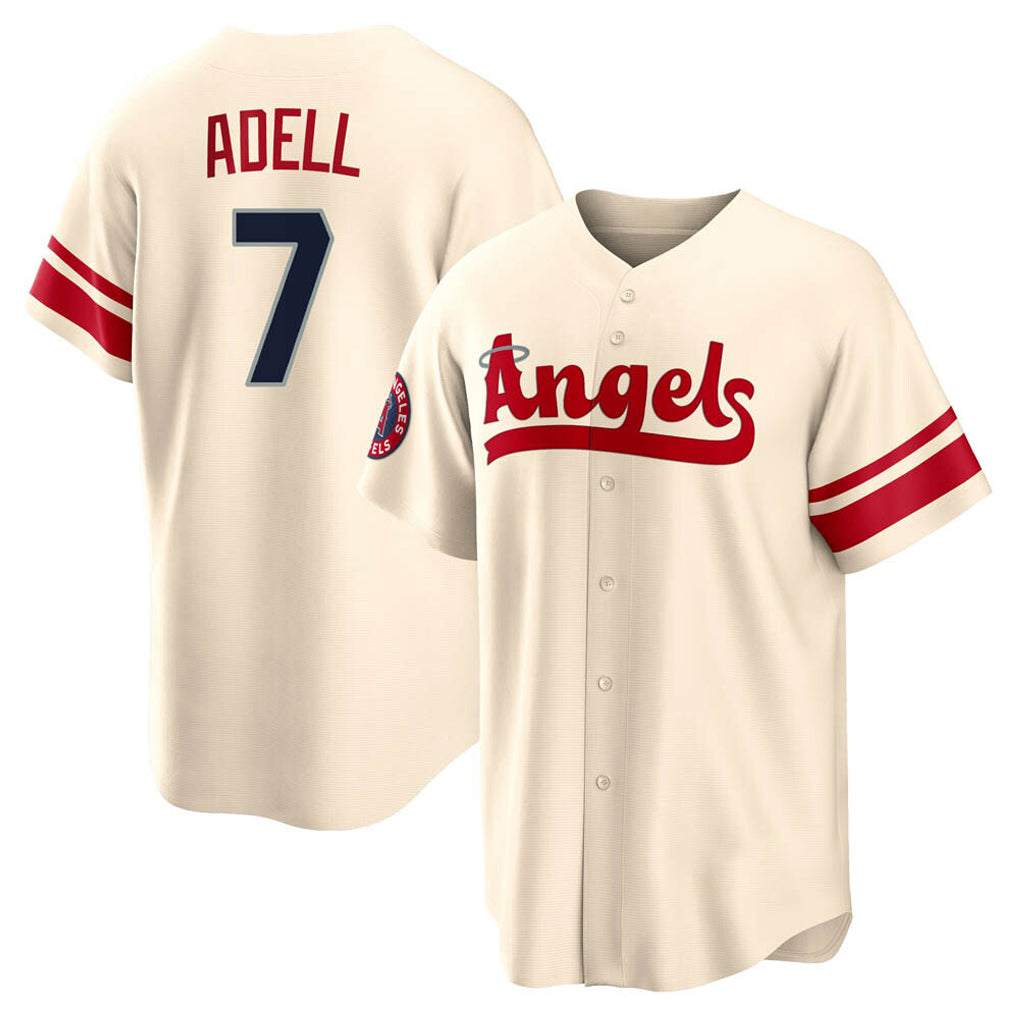 Kooe LA.Angels #7 Jo Adell Player Cream City Connect Home Stitched Jerseys