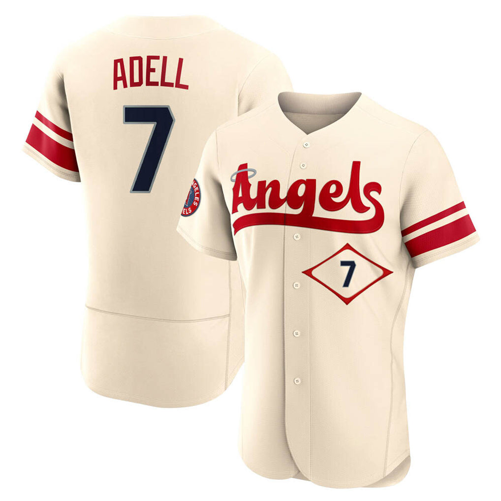 Kooe LA.Angels #7 Jo Adell Player Cream City Connect Limited ELite Home Stitched Jerseys