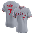 Kooe LA.Angels #7 Jo Adell Player Gray Home Limited Elite Stitched Jerseys