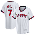 Kooe LA.Angels #7 Jo Adell Player White T-shirt Home Game Stitched Jerseys
