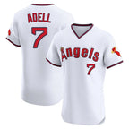 Kooe LA.Angels #7 Jo Adell Player White T-shirt Home Limited Elite Stitched Jerseys