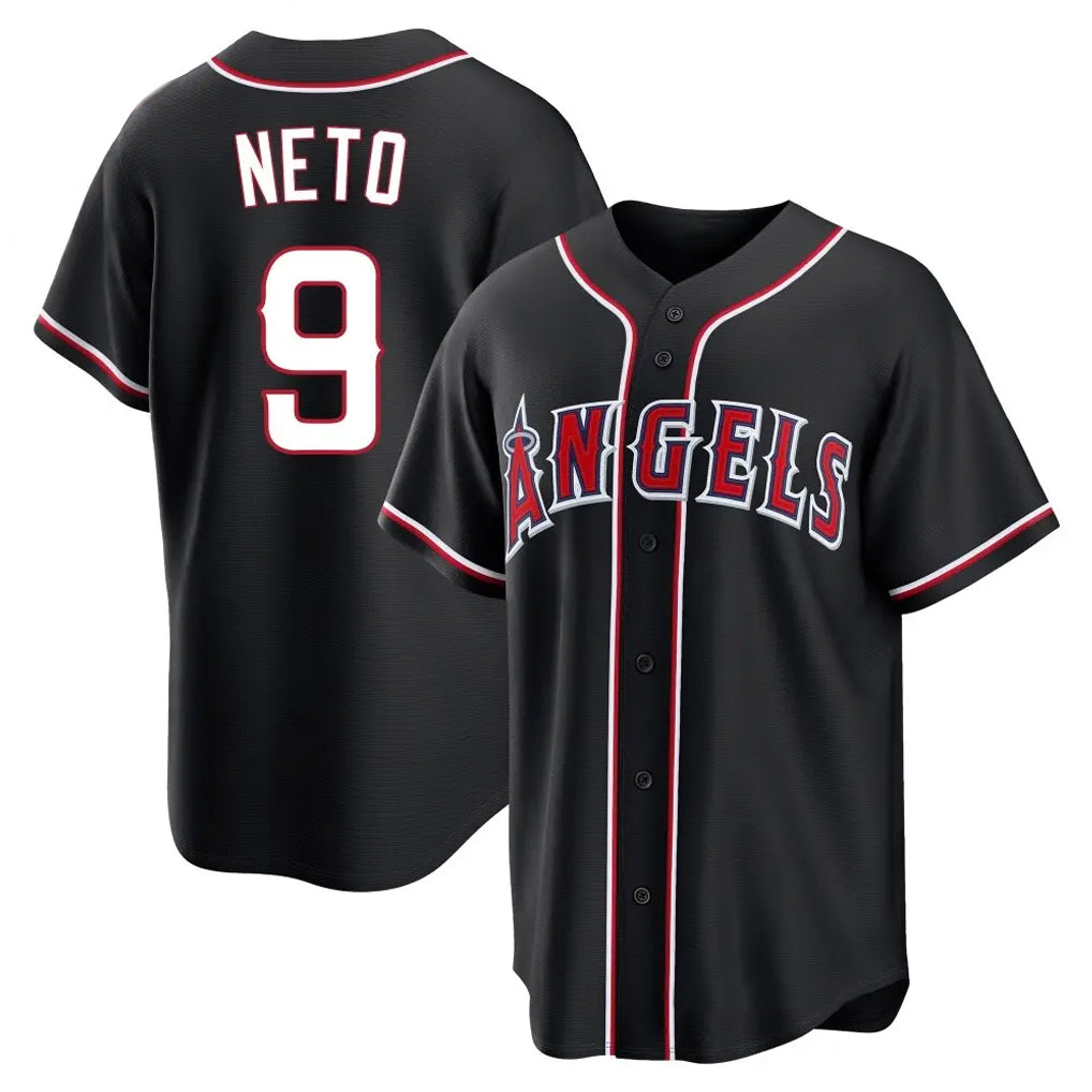 Kooe LA.Angels #9 Zach Neto Player Black Fashion Out Home Game Stitched Jerseys