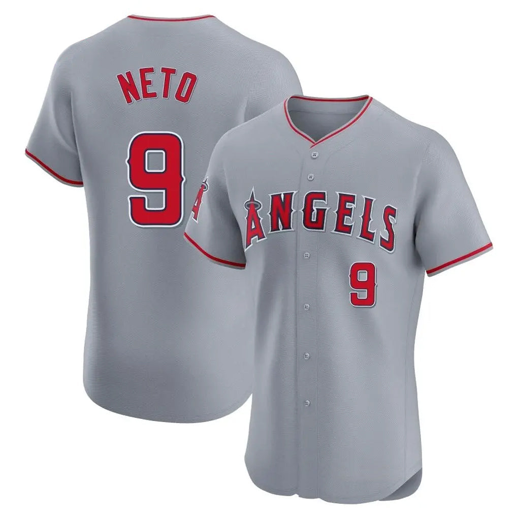 Kooe LA.Angels #9 Zach Neto Player Gray Home Limited Elite Stitched Jerseys