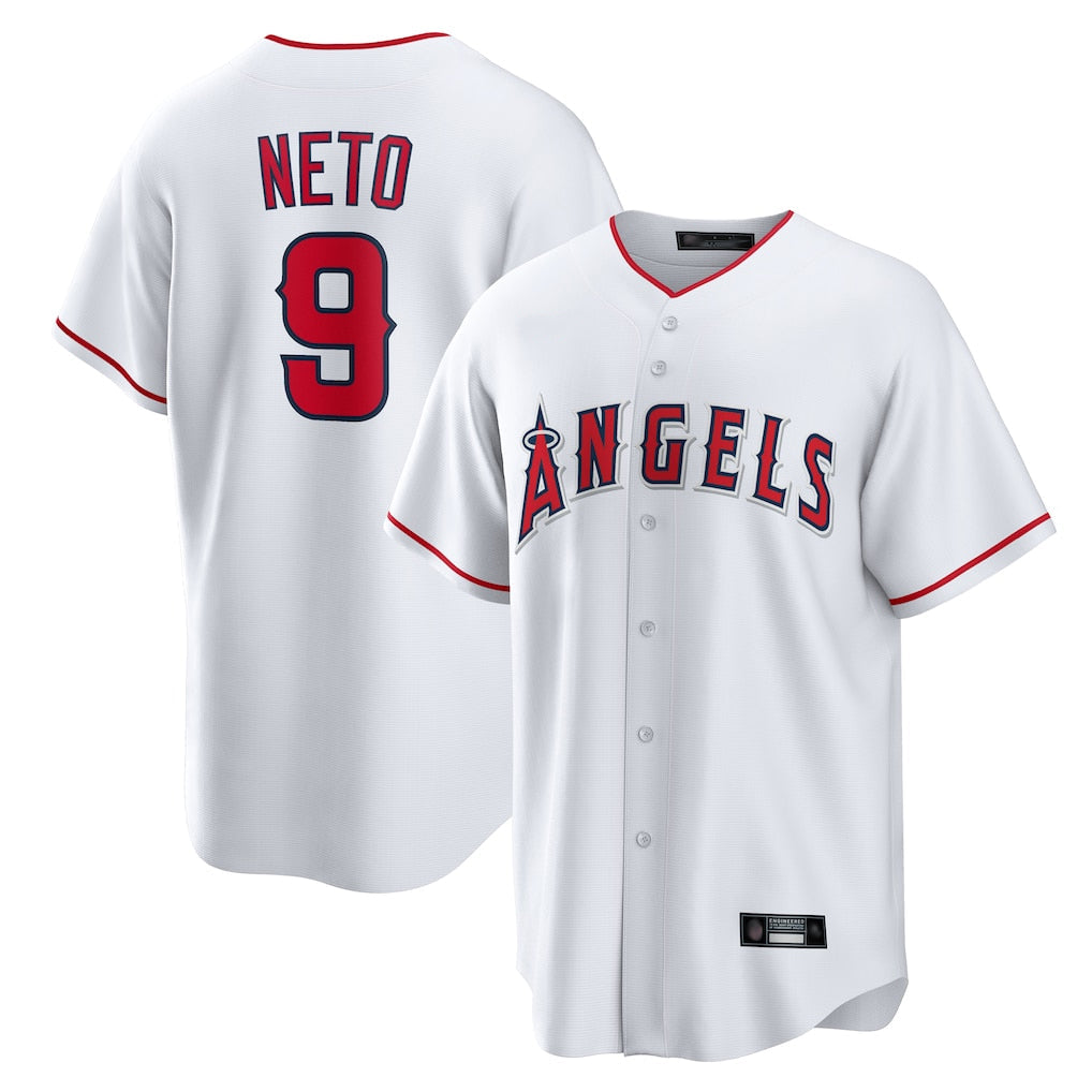 Kooe LA.Angels #9 Zach Neto Player White Home Game Stitched Jerseys