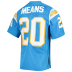 Kooe LA.Chargers 1994 #20 Natrone Means Mitchell & Ness Powder Blue Authentic Throwback Retired Player Jersey
