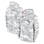 Kooe LA.Chargers Arctic Camo Salute to Service Hoodies Limited Game Blank Player Stitched Jerseys