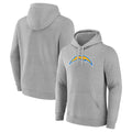 Kooe LA.Chargers Gray LOGO Pullover Hoodies Home Game Blank Player Stitched Jerseys