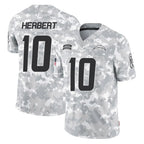 Kooe LA.Chargers #10 Justin Herbert Player Arctic Camo Salute To Service Limited Game Stitched Jerseys
