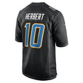 Kooe LA.Chargers #10 Justin Herbert Player Black Fashion Stitched Jerseys