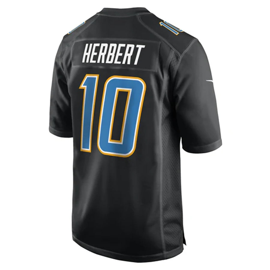 Kooe LA.Chargers #10 Justin Herbert Player Black Fashion Stitched Jerseys