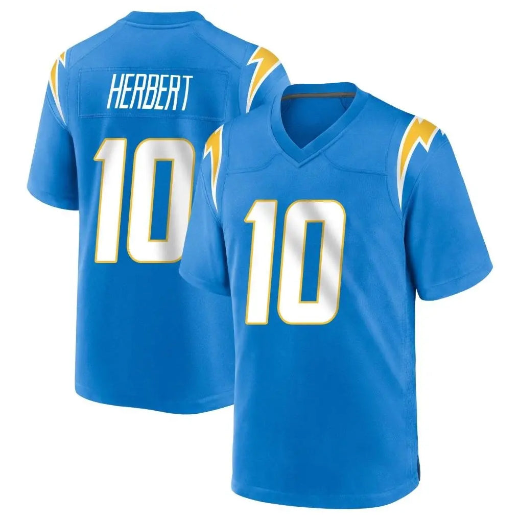 Kooe LA.Chargers #10 Justin Herbert Player Blue Home Game Stitched Jerseys