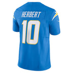 Kooe LA.Chargers #10 Justin Herbert Player Blue Vapor F.U.S.E. Limited Stitched Jerseys