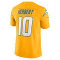 Kooe LA.Chargers #10 Justin Herbert Player Gold Vapor F.U.S.E. Limited Stitched Jerseys