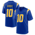 Kooe LA.Chargers #10 Justin Herbert Player Royal Home Game Stitched Jerseys