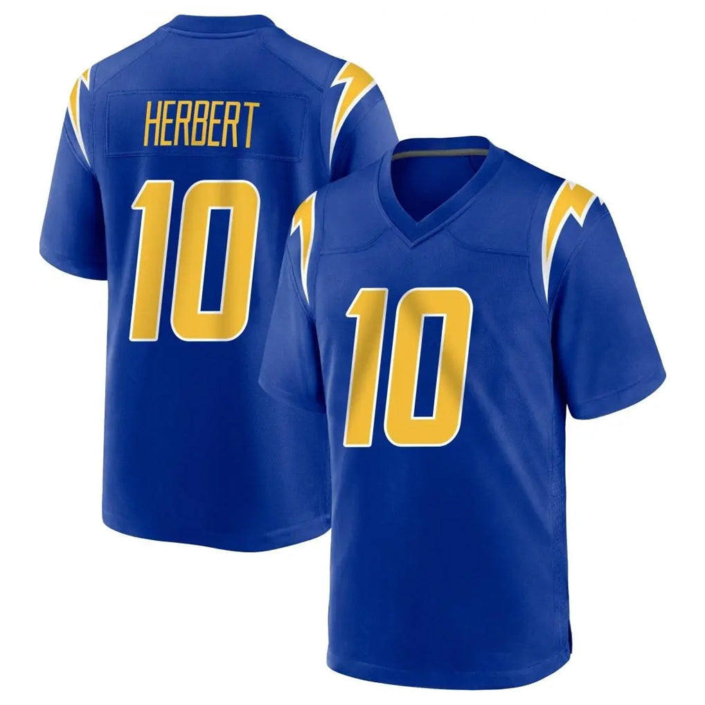 Kooe LA.Chargers #10 Justin Herbert Player Royal Home Game Stitched Jerseys