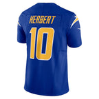 Kooe LA.Chargers #10 Justin Herbert Player Royal Vapor F.U.S.E. Limited Stitched Jerseys
