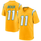 Kooe LA.Chargers #11 Cameron Dicker Player Gold Home Game Stitched Jerseys