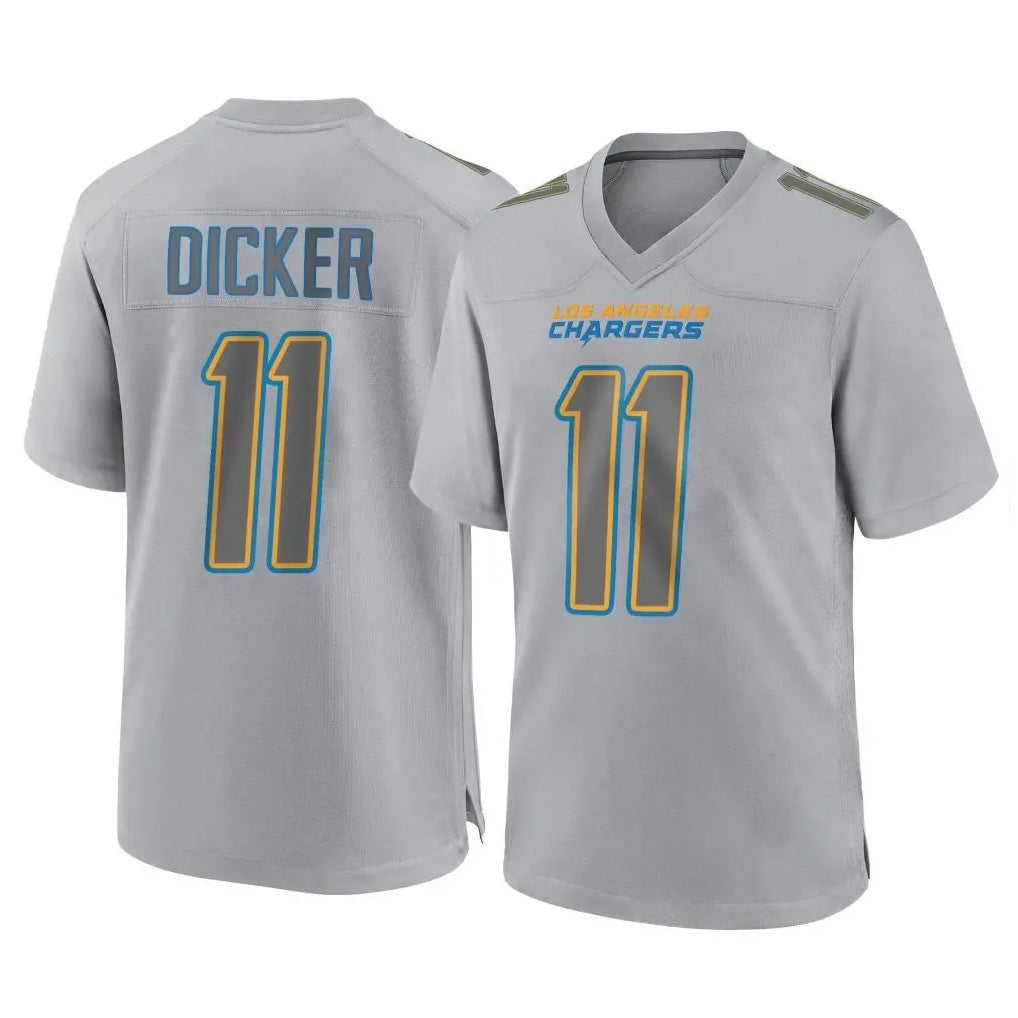 Kooe LA.Chargers #11 Cameron Dicker Player Gray Atmosphere Fashion Home Game Stitched Jerseys