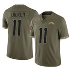 Kooe LA.Chargers #11 Cameron Dicker Player Olive Salute To Service Limited Stitched Jerseys