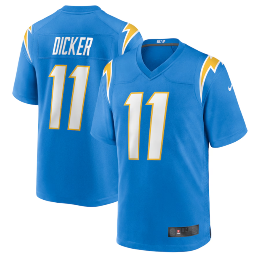 Kooe LA.Chargers #11 Cameron Dicker Powder Blue Game Jersey Stitched Jerseys