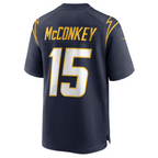 Kooe LA.Chargers #15 Ladd McConkey Navy Game Jersey Stitched Jersey