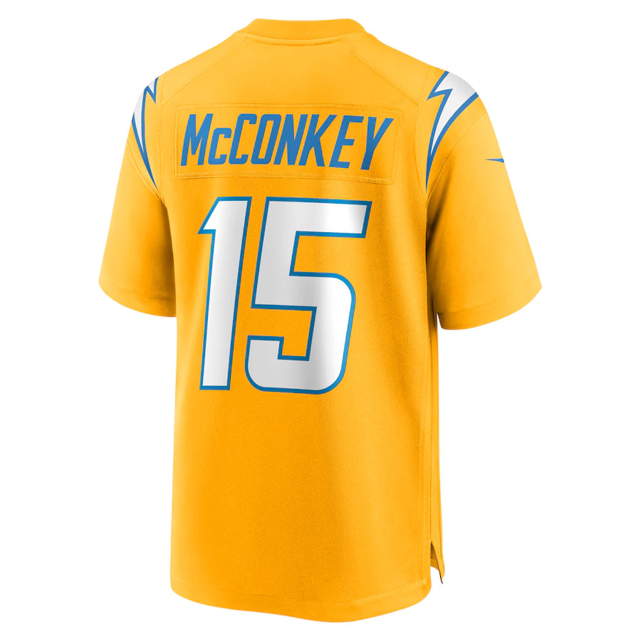 Kooe LA.Chargers #15 Ladd McConkey Player Gold Game Stitched Jerseys
