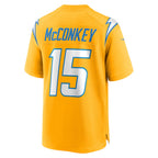 Kooe LA.Chargers #15 Ladd McConkey Player Gold Game Stitched Jerseys