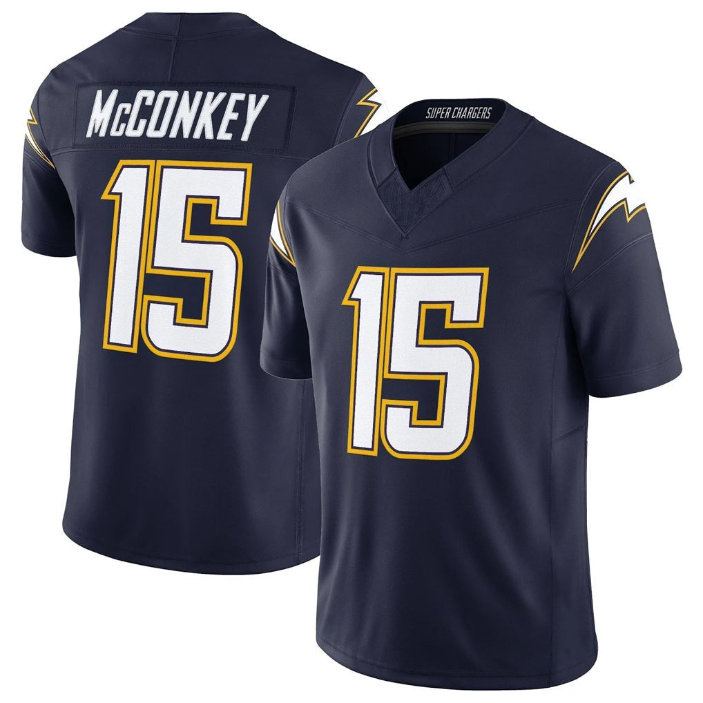 Kooe LA.Chargers #15 Ladd McConkey Player Navy Vapor F.U.S.E. Limited Home Game Stitched Jerseys