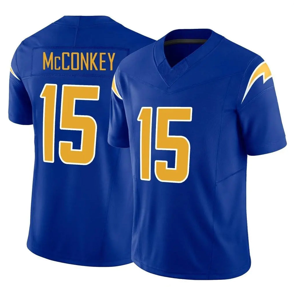 Kooe LA.Chargers #15 Ladd McConkey Player Royal Limited Vapor F.U.S.E. Home Game Stitched Jerseys