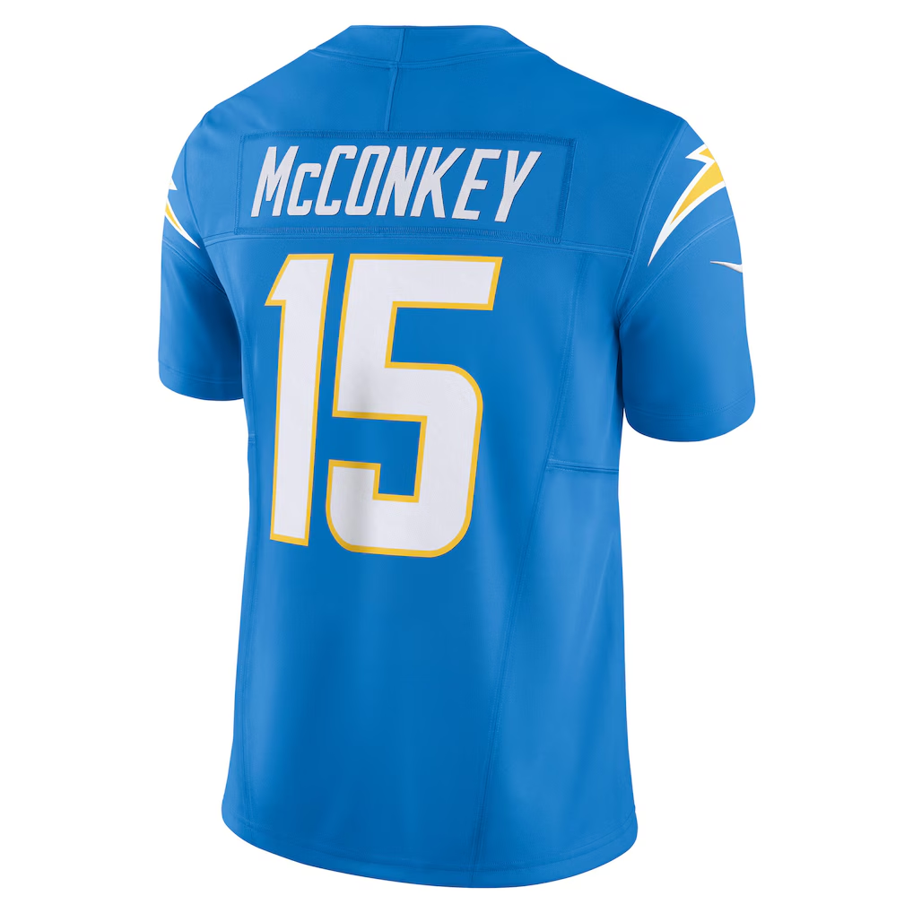 Kooe LA.Chargers #15 Ladd McConkey Powder Blue Team Vapor F.U.S.E. Limited Stitched Jerseys