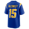 Kooe LA.Chargers #15 Ladd McConkey Royal Game Jersey Stitched Jersey