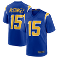 Kooe LA.Chargers #15 Ladd McConkey Royal Game Jersey Stitched Jerseys