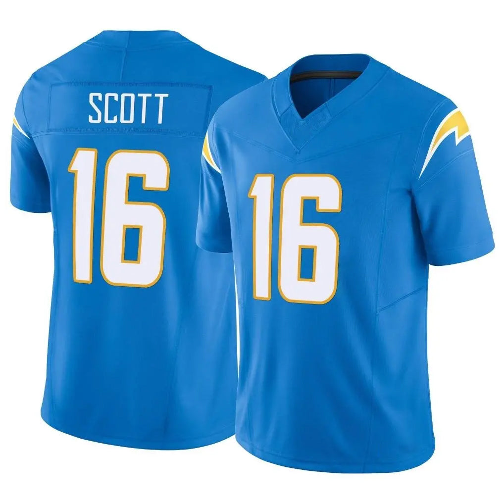 Kooe LA.Chargers #16 J.K. Scott Player Blue Limited Vapor F.U.S.E. Home Game Stitched Jerseys
