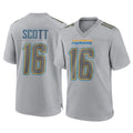 Kooe LA.Chargers #16 J.K. Scott Player Gray Atmosphere Fashion Home Game Stitched Jerseys